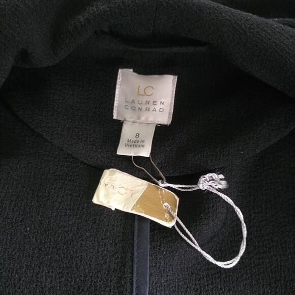 LC Lauren Conrad Women's Size 8 Black Wrist Length Sleeve Blazer Cardigan - Picture 5 of 6